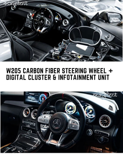 Mercedes-Benz W205 Digital Cluster Stereo & Steering Wheel