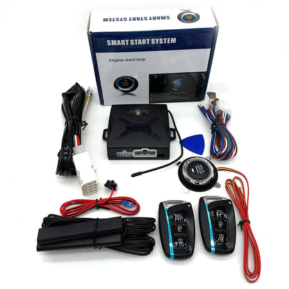 New 12V Keyless Entry System Engine Start Alarm System Push One-Button Start System Remote Car Accessories Automation