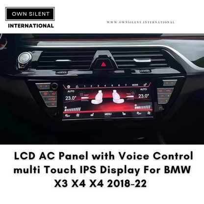Own Silent LCD AC Panel with voice Assistant for BMW X1 x3 x4 x5