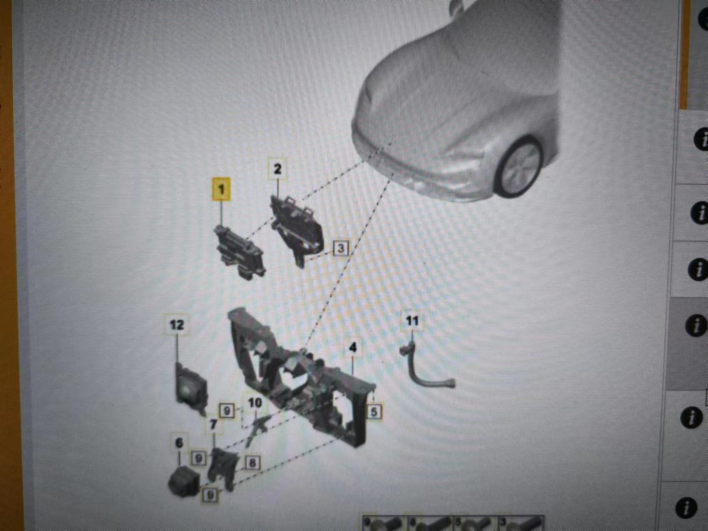 Complete set original night vision assistant for Porsche Taycan Y1A