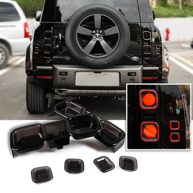 4x4 offroad Tail Lamp Light Cover fit for 2020 land rover defender 90 110 Black Exterior Rear Lamp Hoods Tail Lights Cover