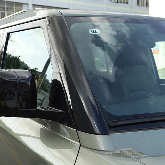ABS Carbon Fiber/Black Car Exterior Front Windshield Glass A-Pillar Trim For Land Rover Defender 90 110 2020-22 Car Accessories