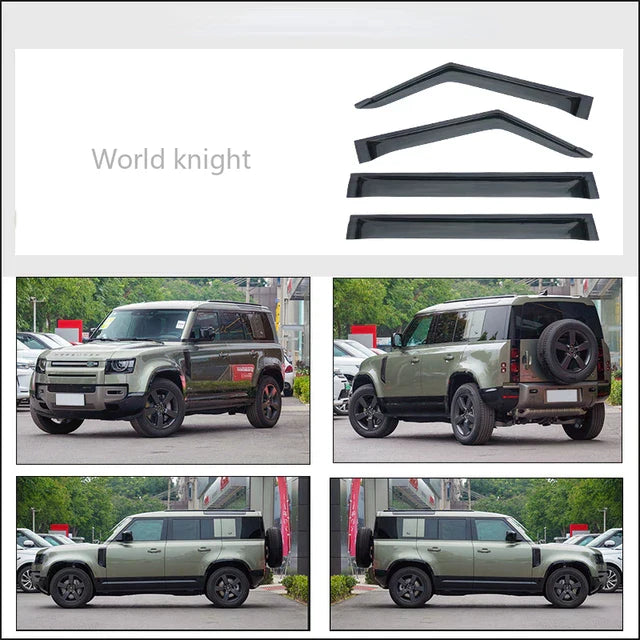 Car Windows Vent Visor Deflectors Hatchback Protection Wind Guard Sun Rain Visors Cover For Land Rover Defender 90 110 2020-22