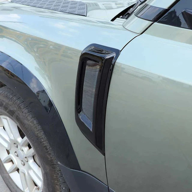 Land Rover Defender 90 110 2020-2023 Black ABS Car Side Vent Air Flow Fender Intake Hole Grille Styling Sticker