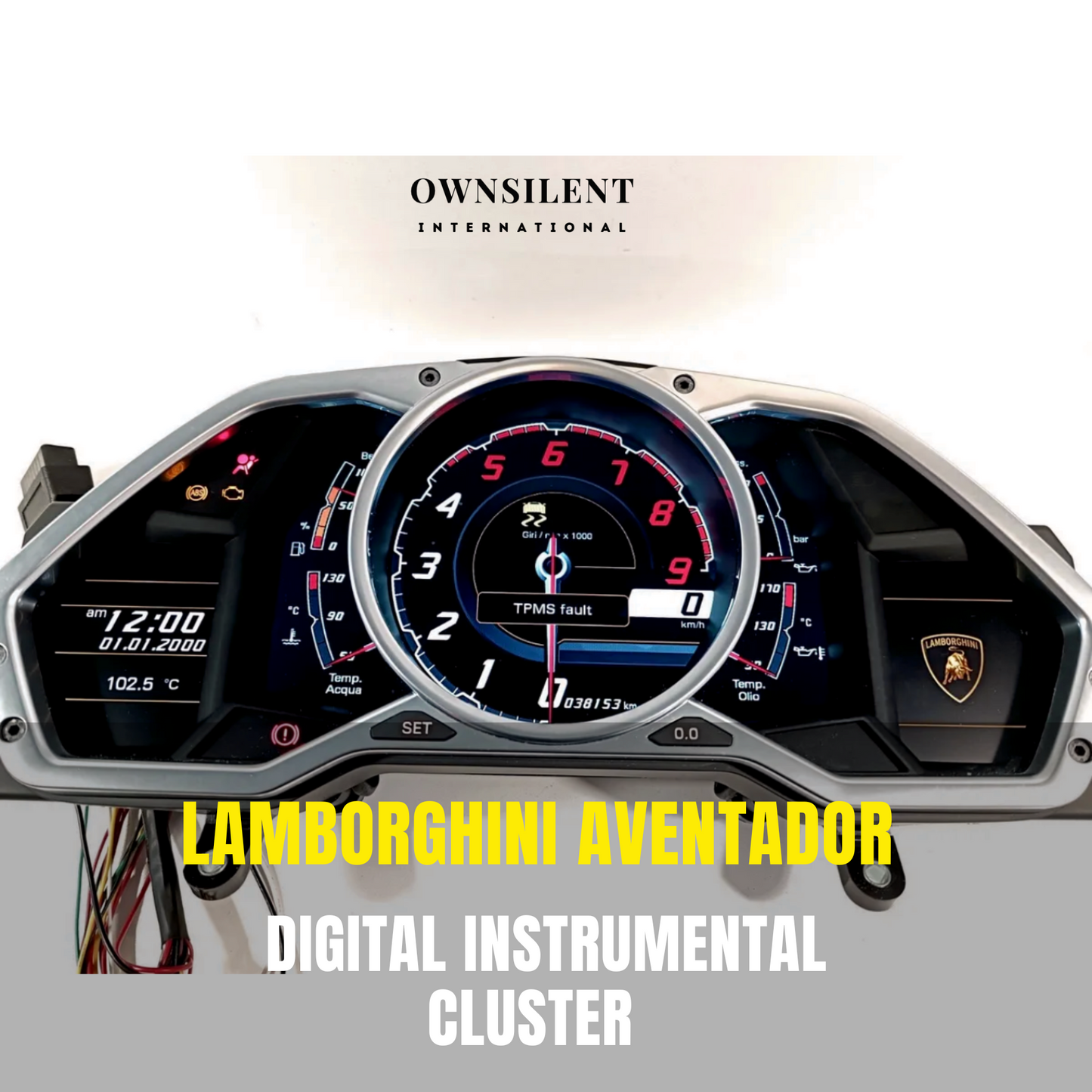 Lamborghini Aventador digital instrumental cluster