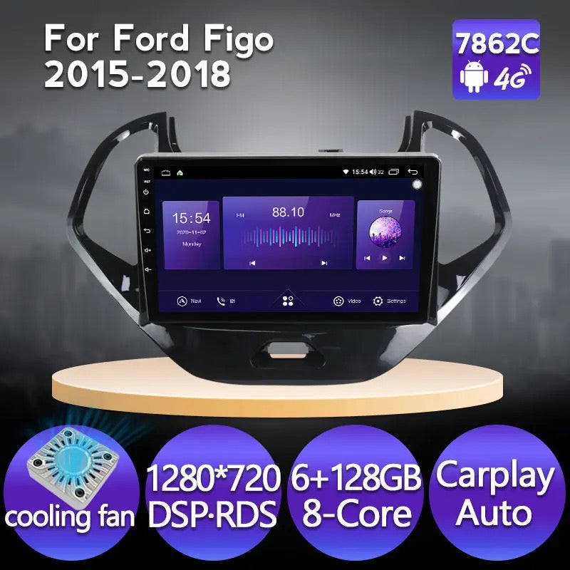 Ford Figo 2015-18 Android 12 CarPlay DSP Optical Output 7862 4GB 6GB