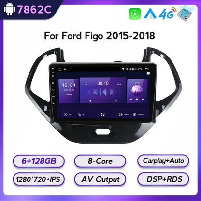 Ford Figo 2015-18 Android 12 CarPlay DSP Optical Output 7862 4GB 6GB