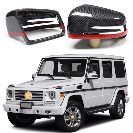 High Gloss Red Carbon Fiber Rearview mirror cover for Mercedes Benz W166 GLE W463 G350 G500 X166 GL400 ML G63 AMG