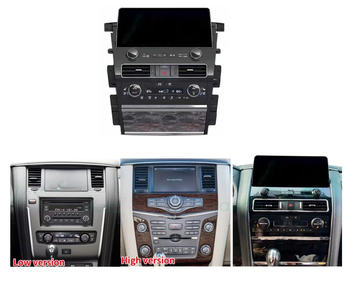 12.3" 1920*720 Touch Screen Android System DVD GPS Car Video Player for Nissan Patrol Amanda Y62 For Infiniti QX80 11-20