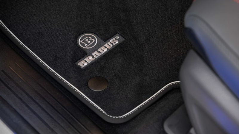 BRABUS GLS 600 Maybach Black Velour Floor Mats with Leather Edging