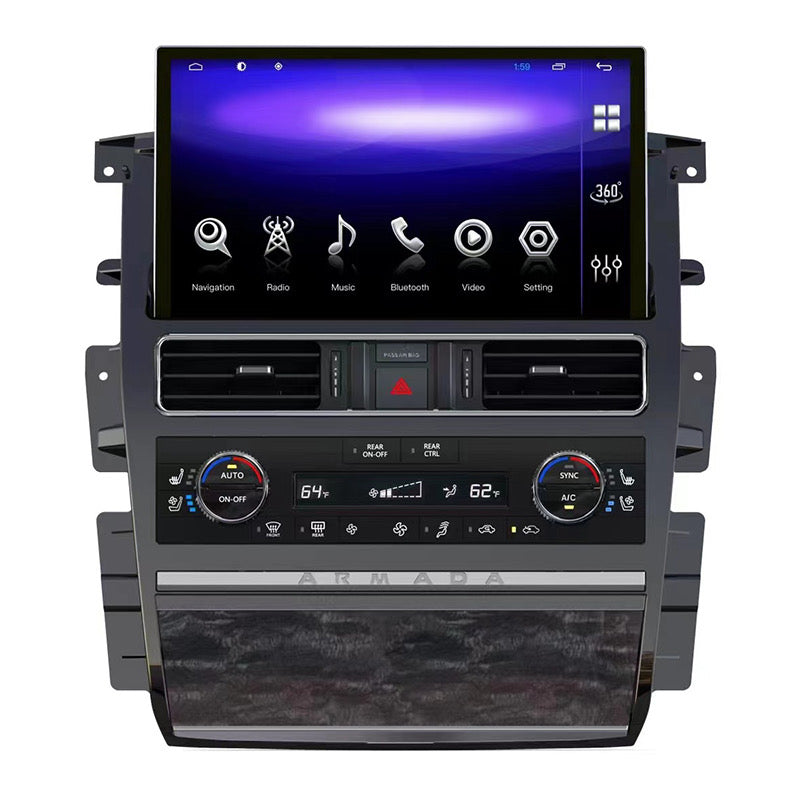 13.3" Qled Screen Android 11 For PATROL Y62 QX80 Armada 2010-2022 Car Radio 4G 360 Camera