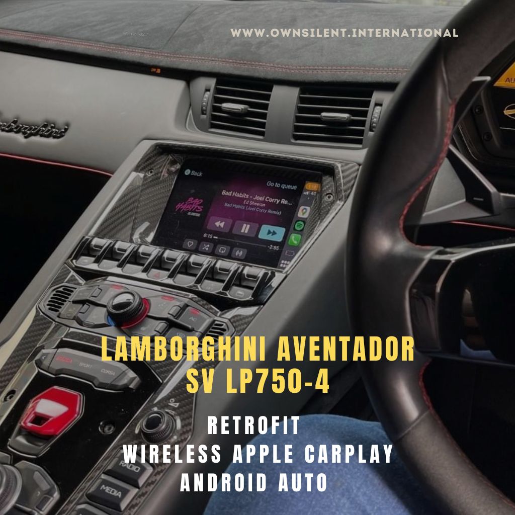 Lamborghini aventador SV LP750-4 Wireless CarPlay Android auto Mirror Link