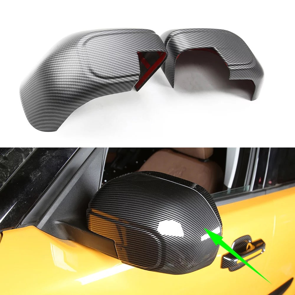Carbon Finer door side mirror cover Decorative kit for Ford Mustang 2022 BRONCO