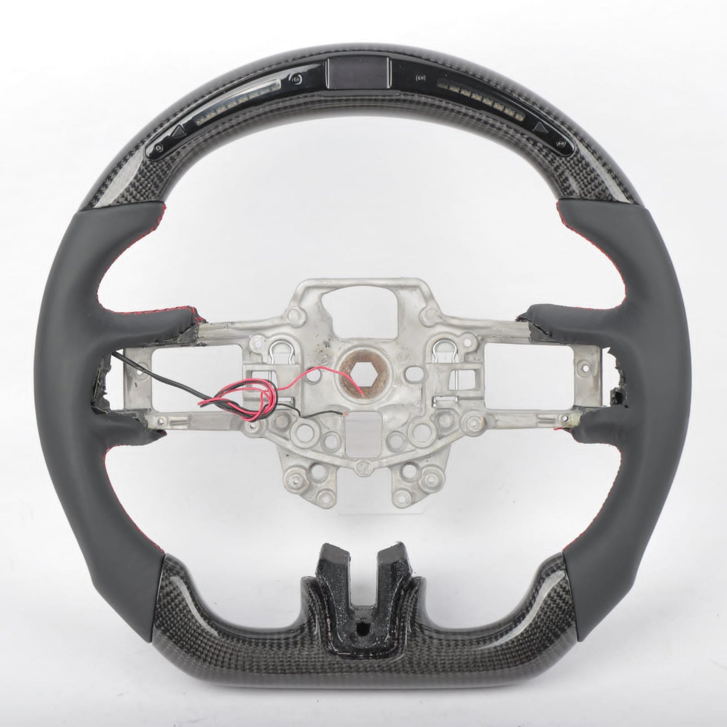 Ford Mustang 2015-21 Carbon Fiber Customised led steering wheel with Alcantra