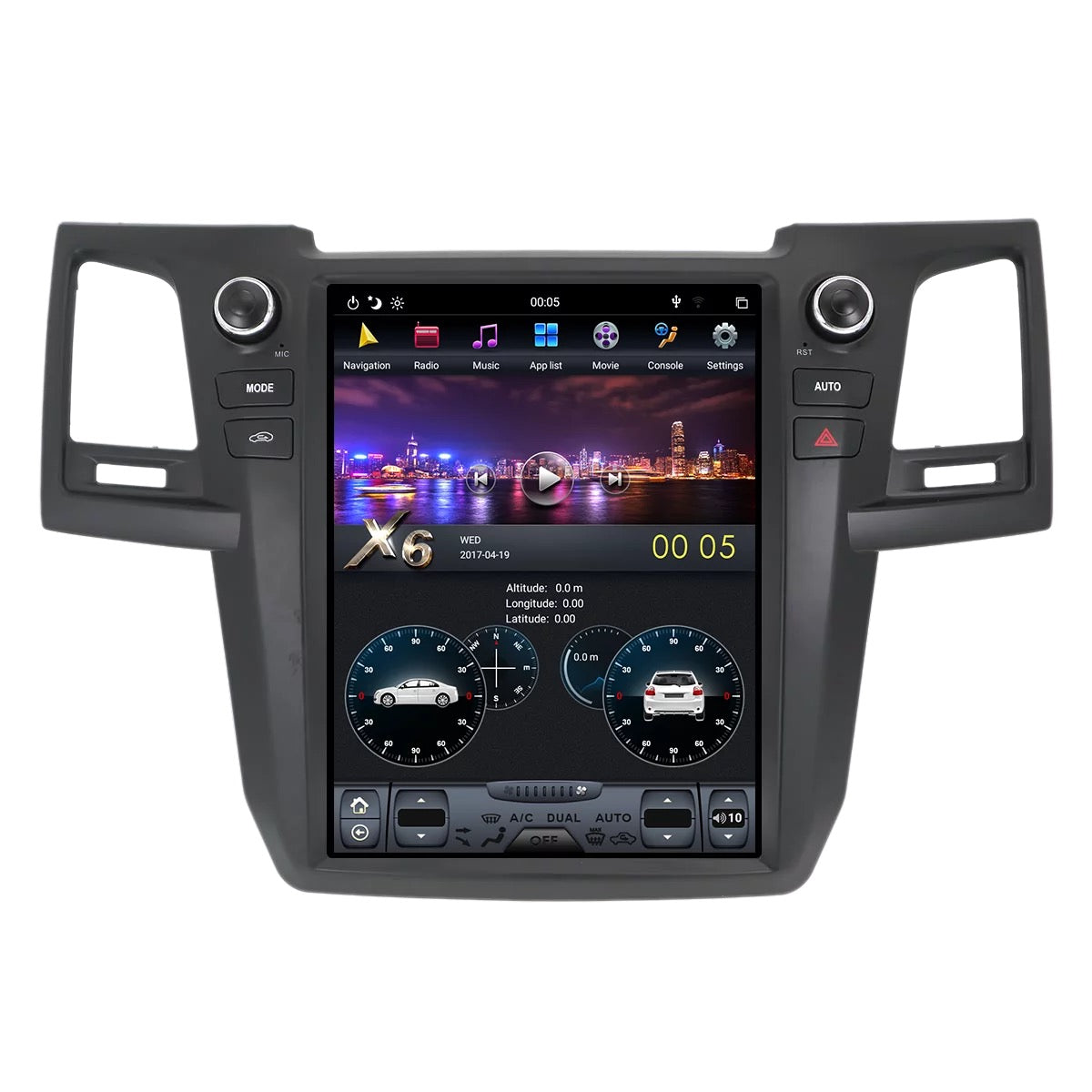 Android 9.0 Tesla Screen 64+4G LTE Car GPS Navigation For Toyota Fortuner 2007-2015 Auto Radio Stereo Headunit